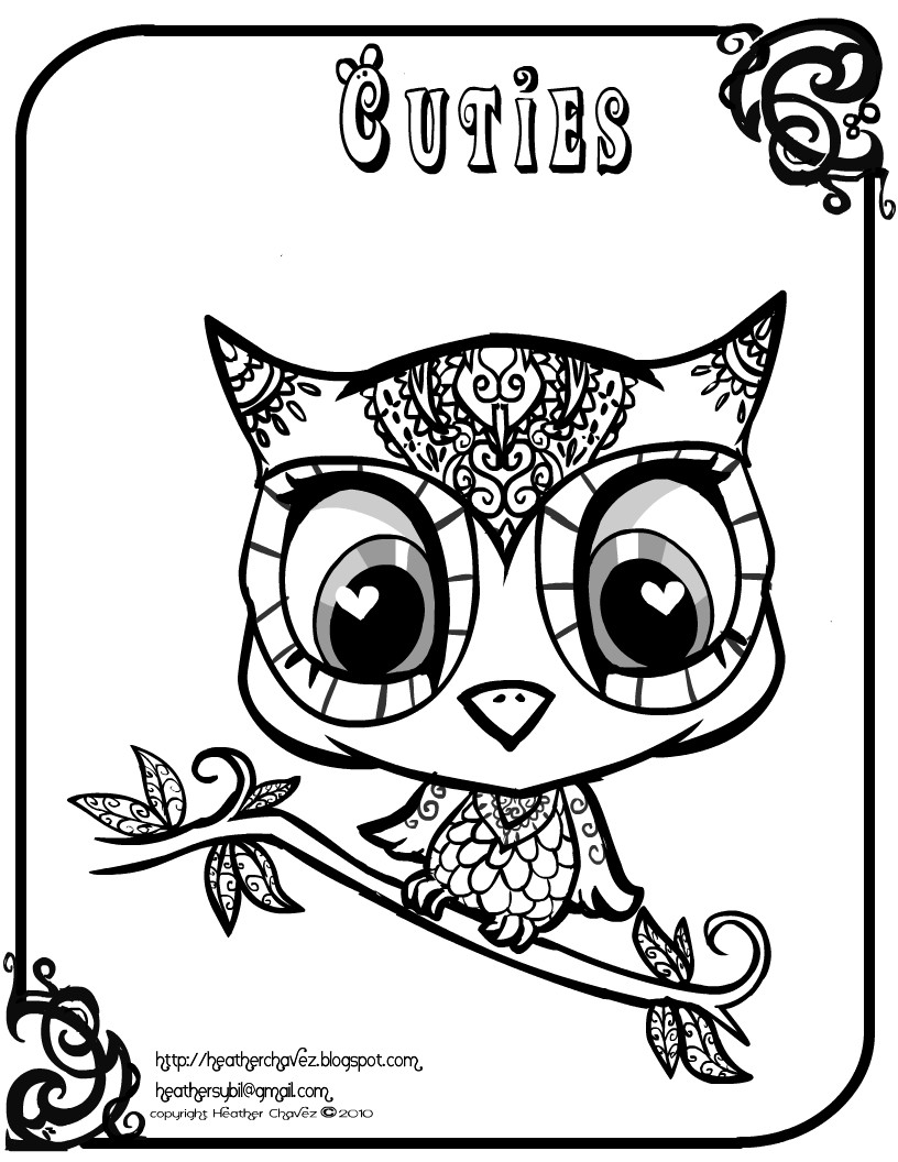 Cute Free Coloring Pages
 Cute Owl Coloring Pages Coloring Home