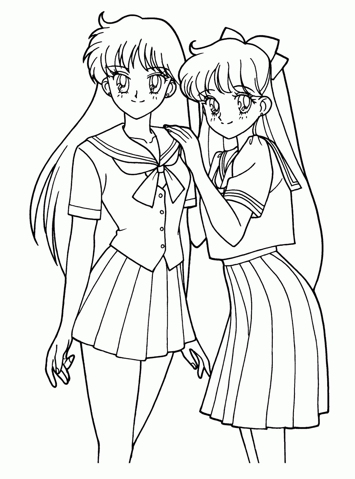 Cute Girl Coloring Sheets For Kids
 Anime Coloring Pages Best Coloring Pages For Kids