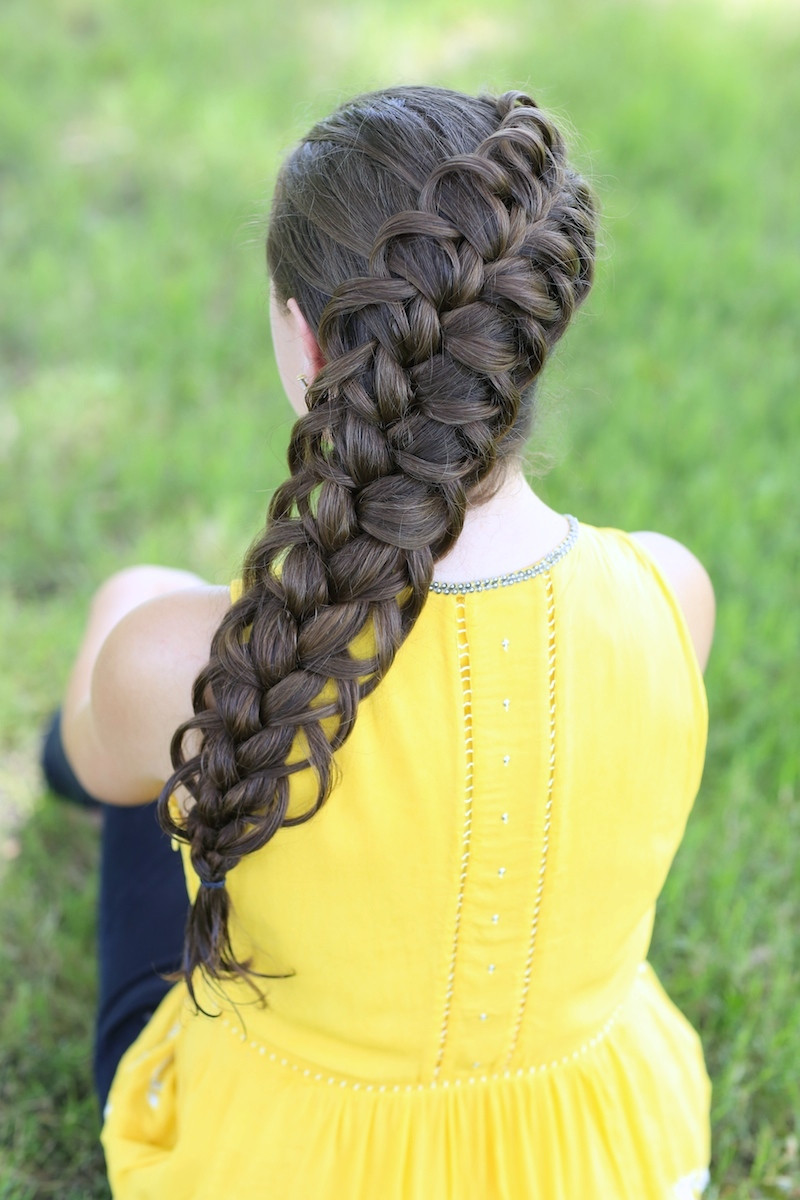 Cute Girls Hairstyles
 Diagonal French Loop Braid Cute Braid Hairstyles