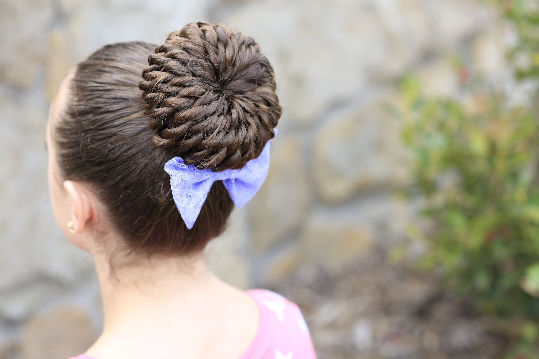 Cute Gymnastics Hairstyles
 Rope Twist Pinwheel Bun Prom Hairstyles