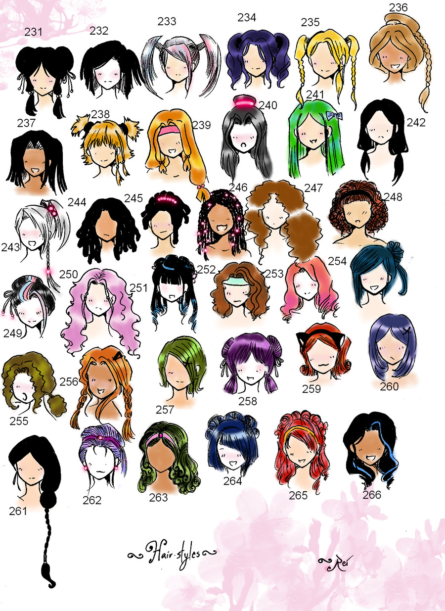 Cute Hairstyles Anime
 hairstyles 6th edition by NeonGenesisEVARei on DeviantArt
