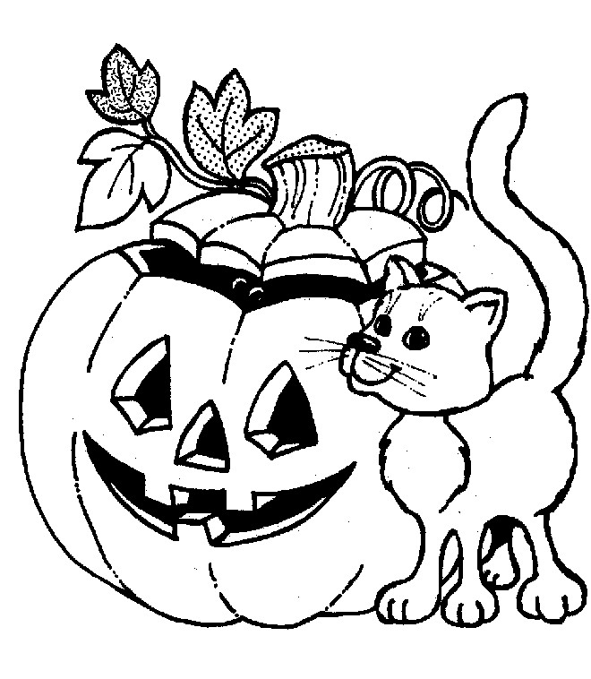 Cute Halloween Coloring Pages For Kids
 Cute Halloween Coloring Pages Coloring Home