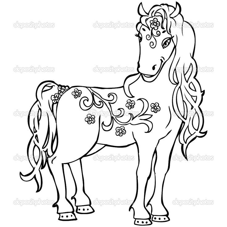 Cute Horse Coloring Pages
 35 best images about Coloring pages on Pinterest