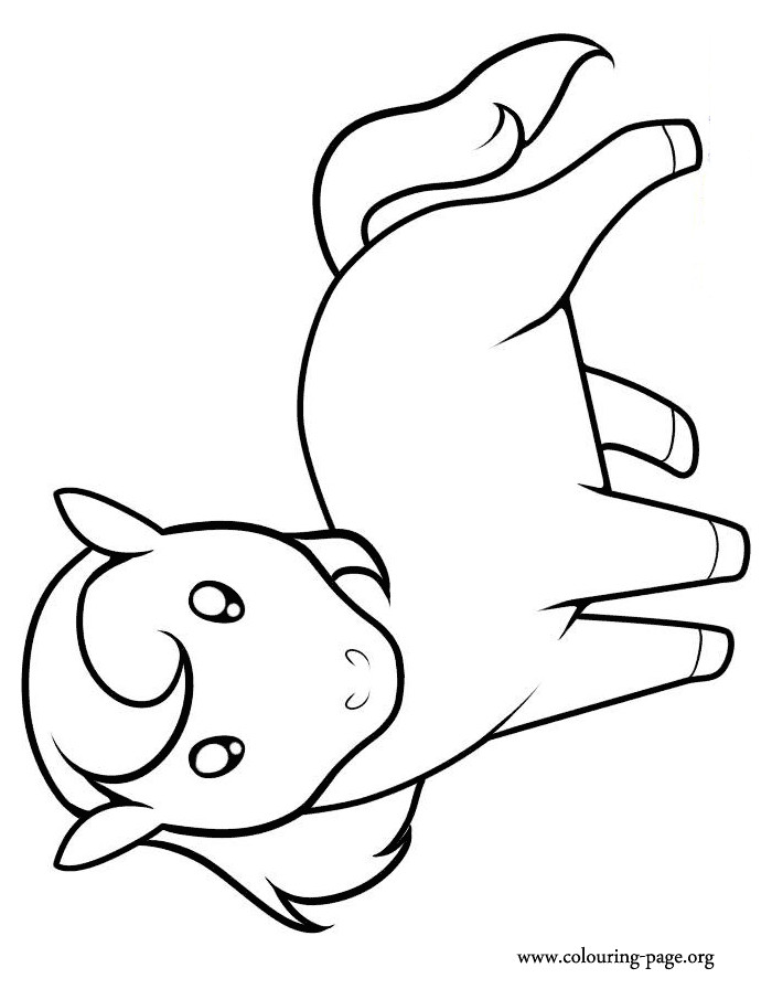 Cute Horse Coloring Pages
 Horses A cute little horse coloring page