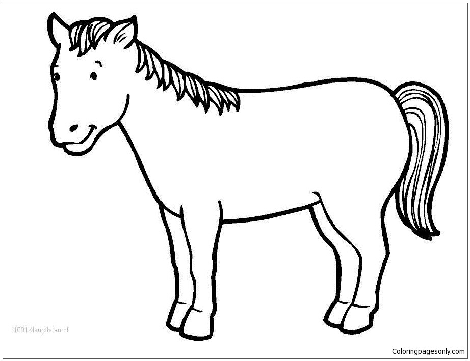 Cute Horse Coloring Pages
 Cute Horse 1 Coloring Page Free Coloring Pages line