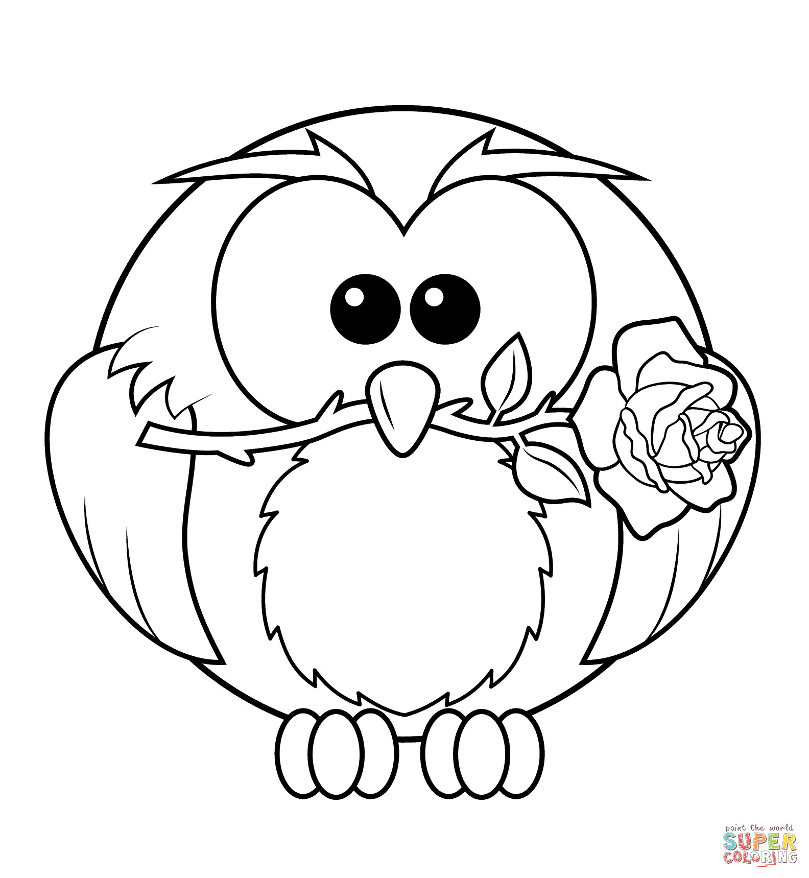 Cute Owl Coloring Pages
 Cute Owl Coloring Pages – Color Bros