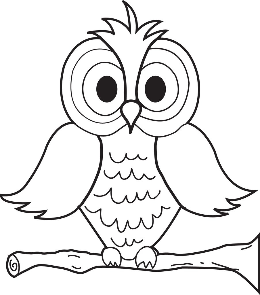Cute Owl Coloring Pages
 Free Printable Cartoon Owl Coloring Page for Kids – SupplyMe