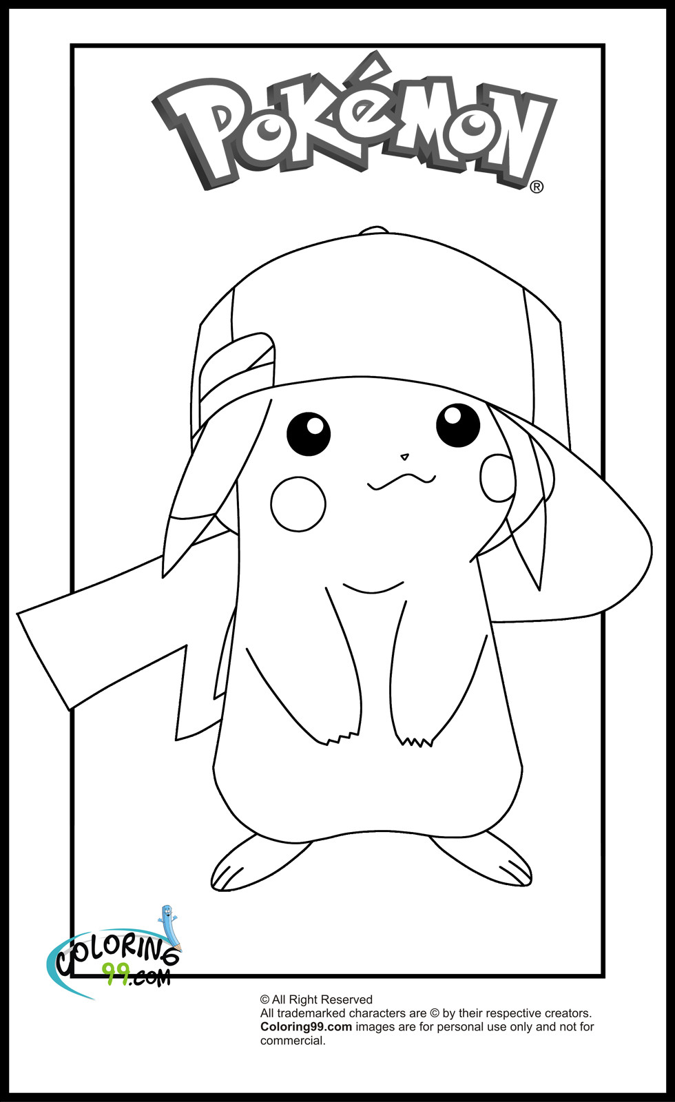 Cute Pikachu Coloring Pages
 Pikachu Coloring Pages