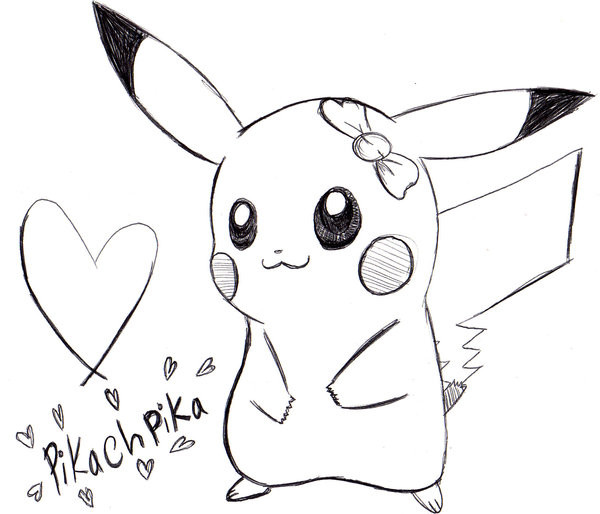 Cute Pikachu Coloring Pages
 pikachu love by PikachuPika on DeviantArt