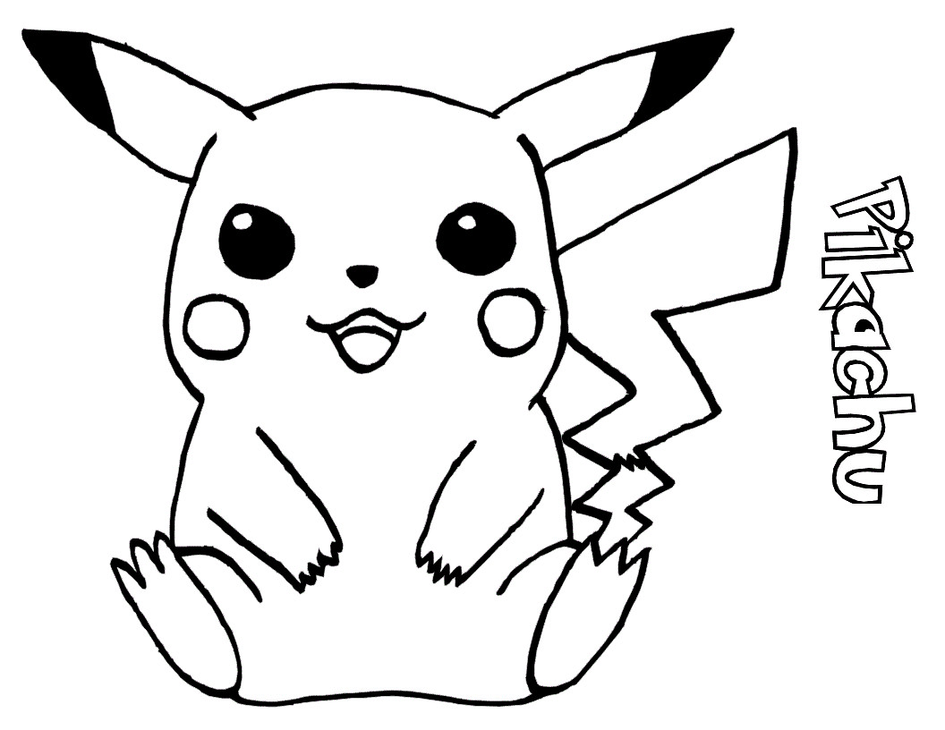 Cute Pikachu Coloring Pages
 Free Printable Pikachu Coloring Pages For Kids