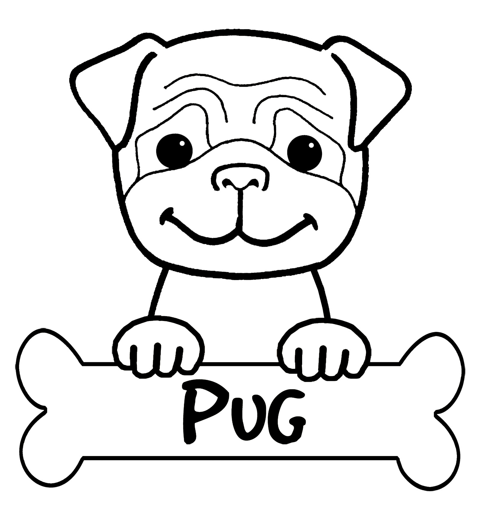 Cute Puppy Coloring Pages For Girls
 Pug Coloring Pages Best Coloring Pages For Kids