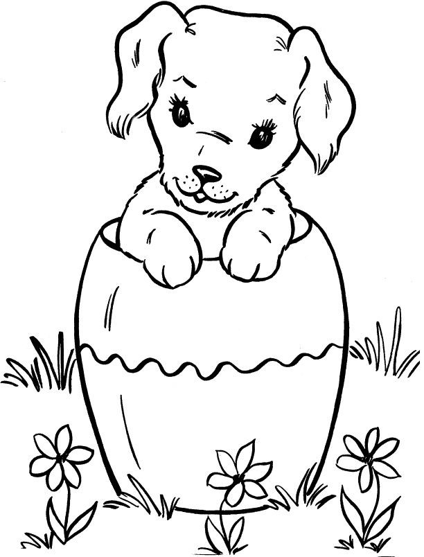 Cute Puppy Coloring Pages For Girls
 Cute Girl Dog Coloring Page Dog Pinterest