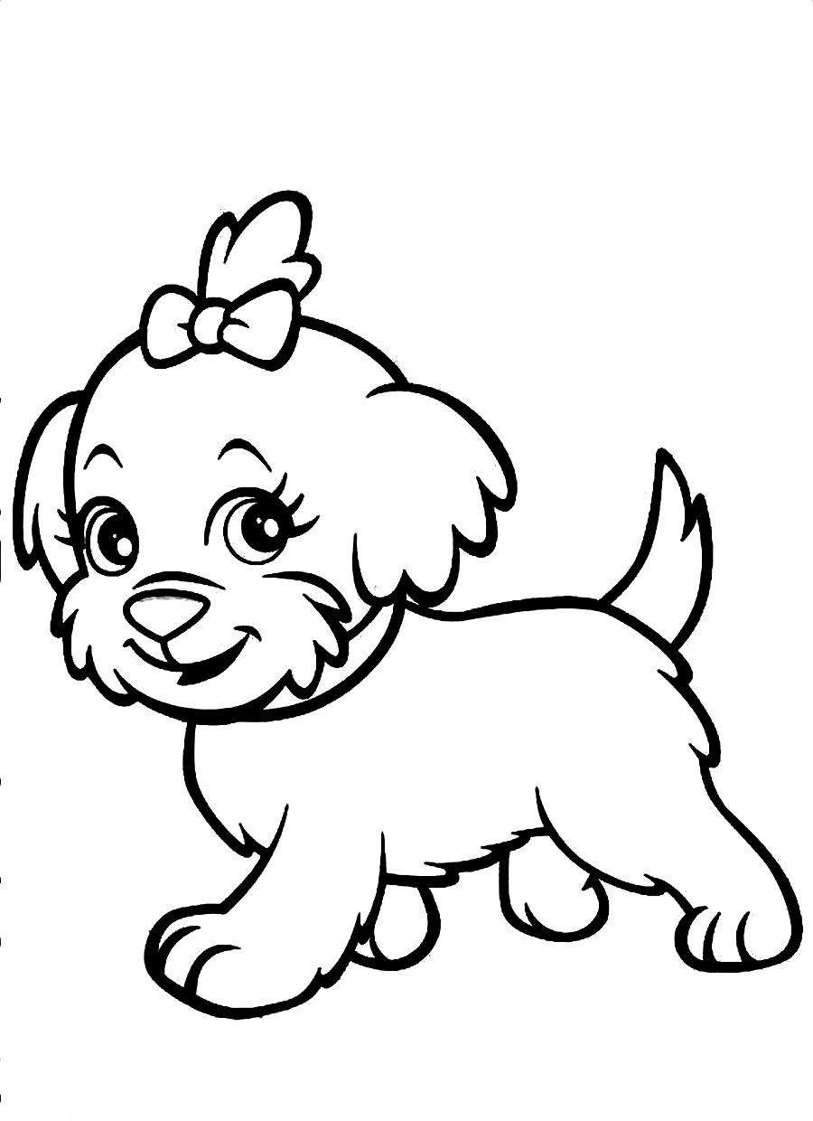 Cute Puppy Coloring Pages For Girls
 Cute dog coloring pages for girls ColoringStar