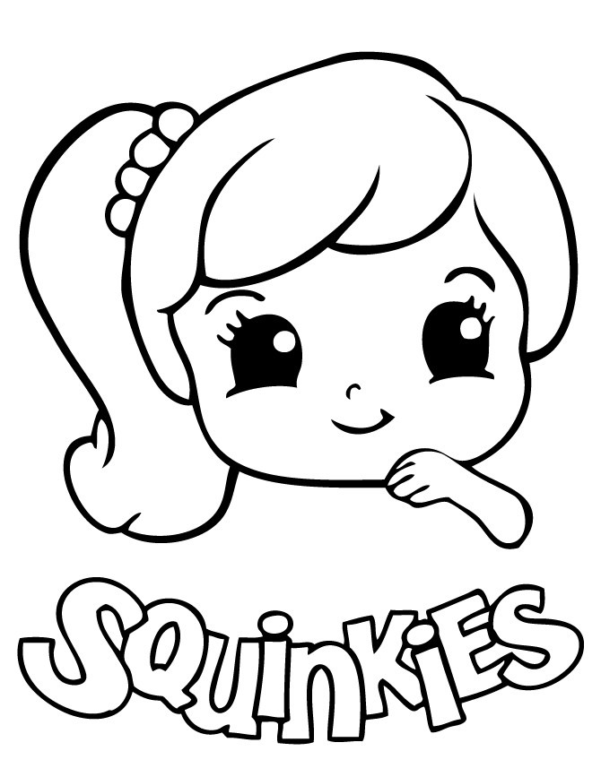Cute Puppy Coloring Pages For Girls
 Squinkies Coloring Pages Bestofcoloring