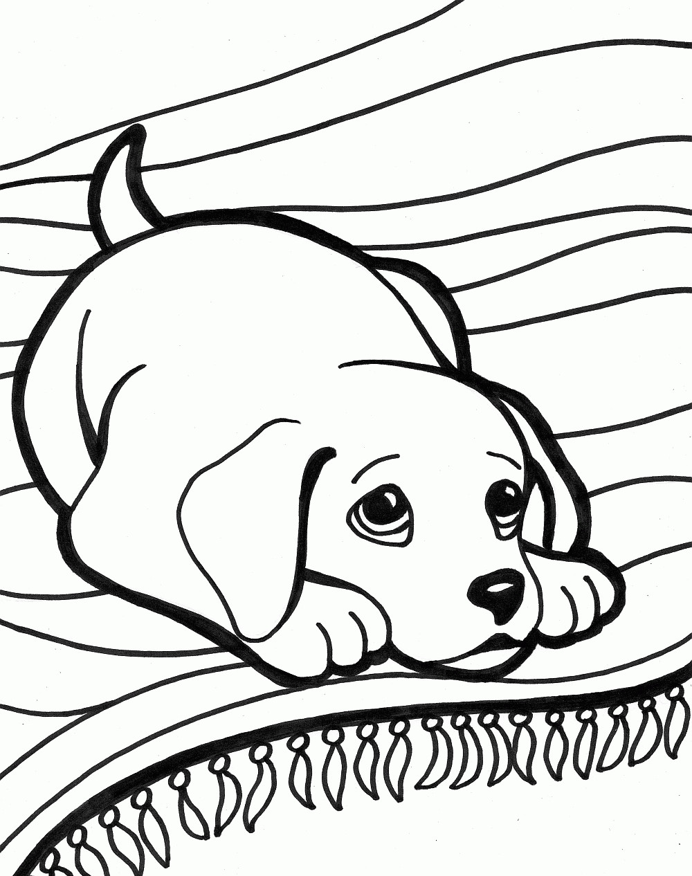 Cute Puppy Coloring Pages For Girls
 Cute Puppy Coloring Pages For Girls Printable Coloring
