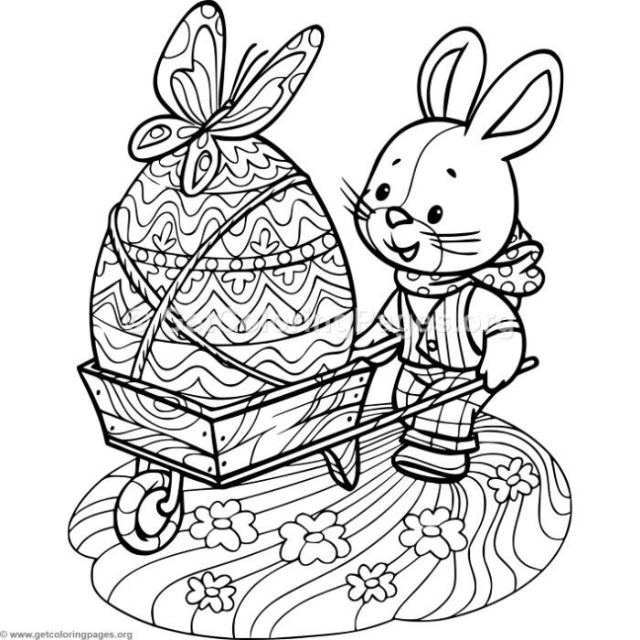 Cute Spring Coloring Pages For Boys
 Cute Bunny with Easter Egg Coloring Pages