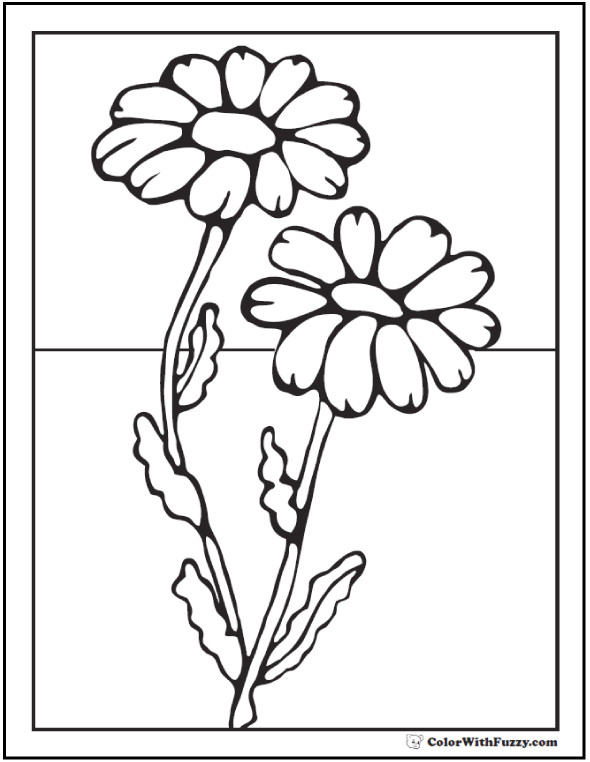 Daisy Flower Coloring Pages
 Daisy Coloring Pages 15 Customizable PDFs