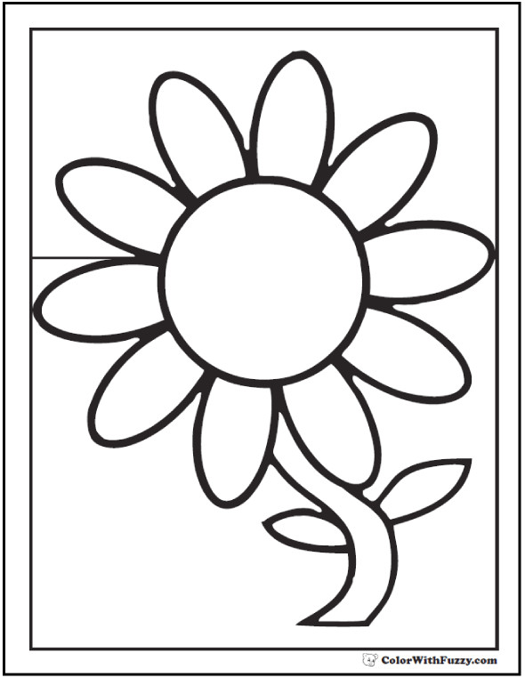 Daisy Flower Coloring Pages
 Daisy Coloring Pages 15 Customizable PDFs