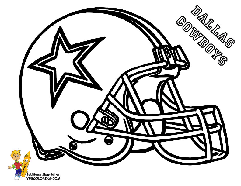 Dallas Cowboys Coloring Pages
 Pro Football Helmet Coloring Page NFL Football
