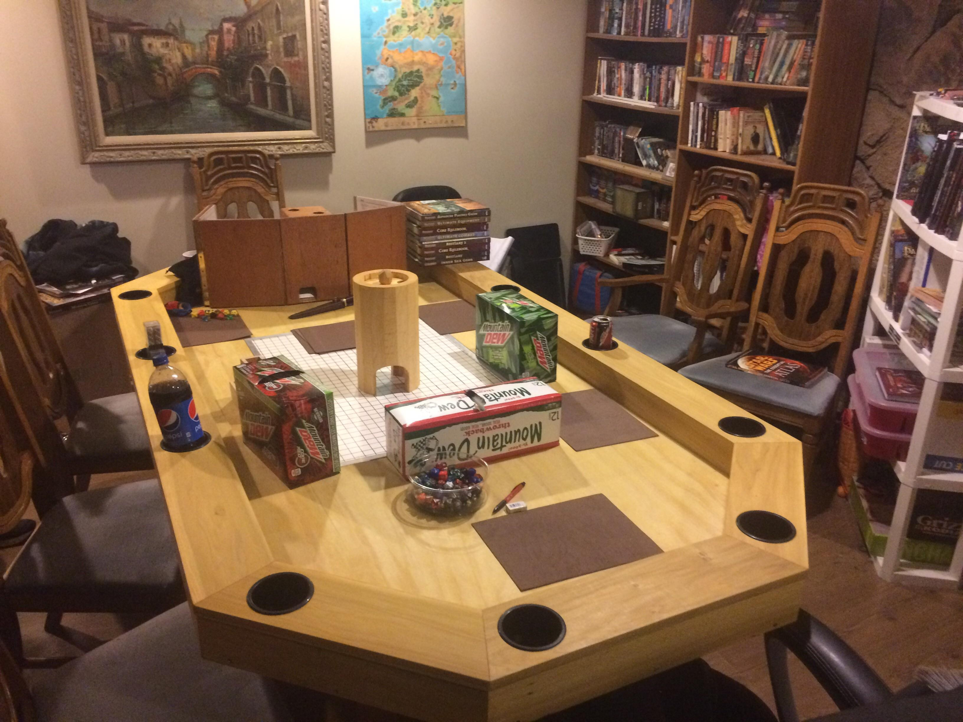 Best ideas about D&amp;D Game Room
. Save or Pin Custom player built table ready for game night [OC] DnD Now.