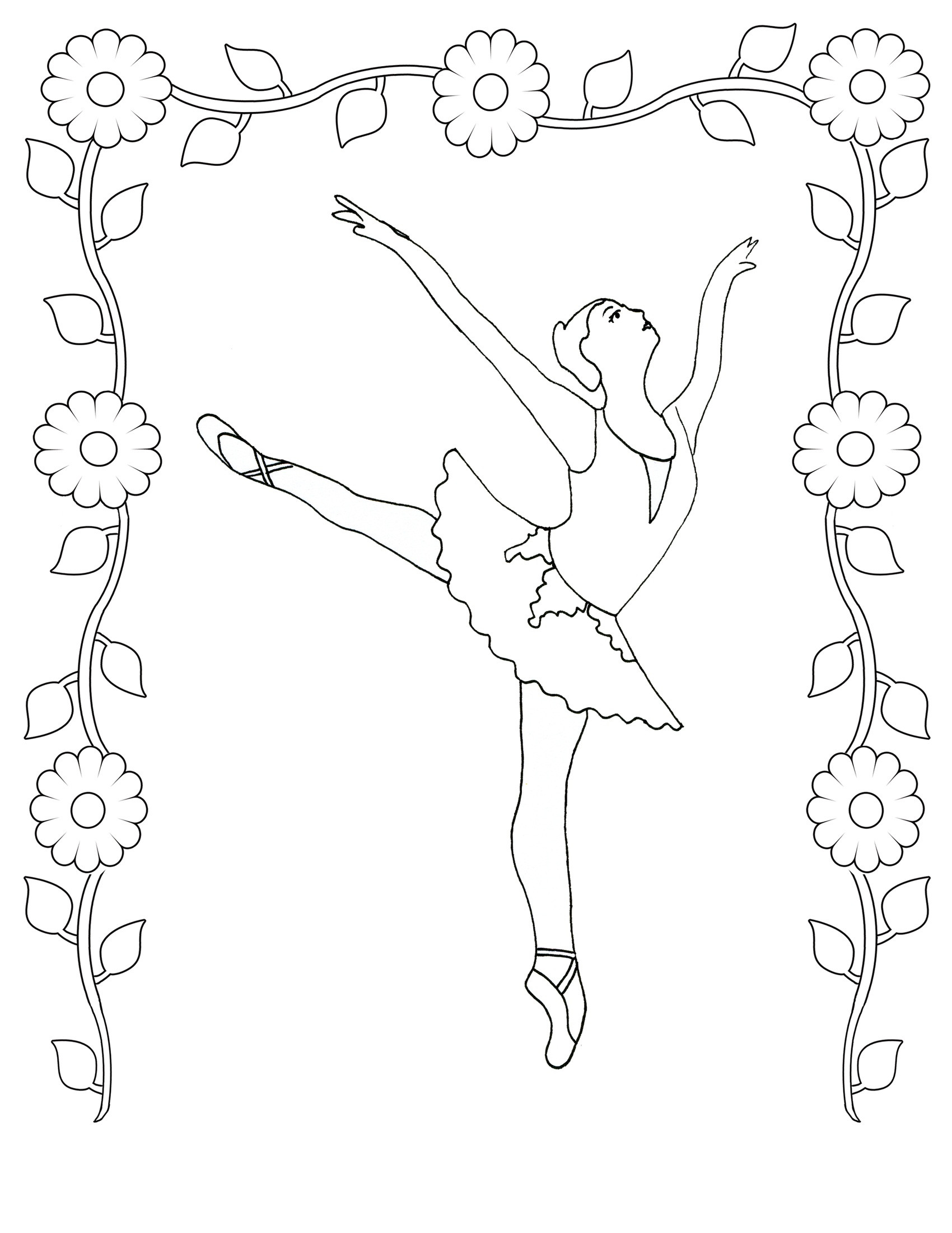 Dance Printable Coloring Pages
 Free Printable Ballet Coloring Pages For Kids