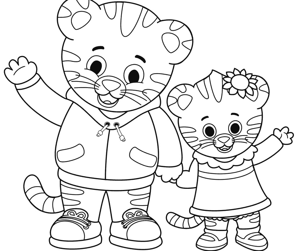 Daniel The Tiger Coloring Sheets For Boys
 Coloring Pages Daniel Tiger Coloring Pages intended for