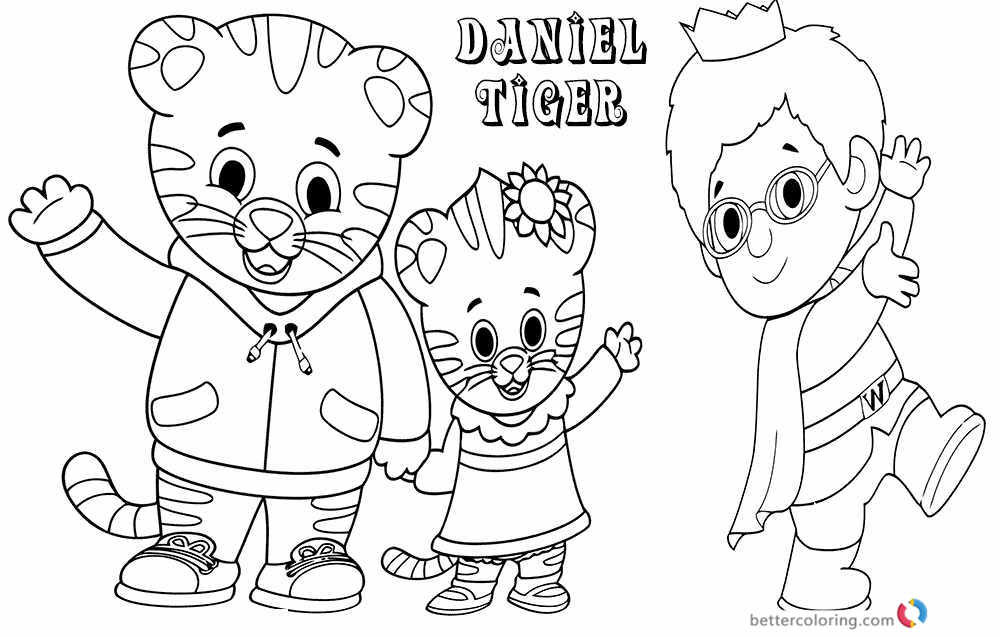 Daniel The Tiger Coloring Sheets For Boys
 Tiger Daniel Coloring Pages Free Printable Coloring Pages