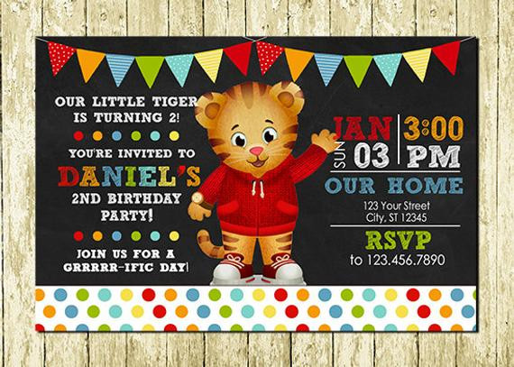 Best ideas about Daniel Tiger Birthday Invitations
. Save or Pin Daniel Tiger Digital Chalkboard Invitations Now.