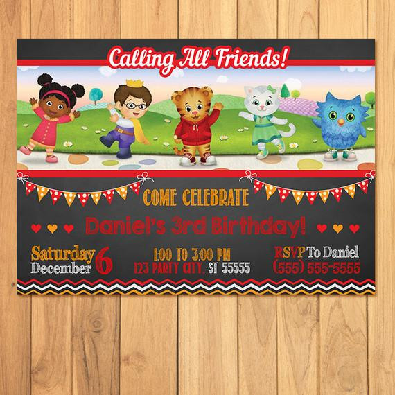 Best ideas about Daniel Tiger Birthday Invitations
. Save or Pin Daniel Tiger Invitation Chalkboard Daniel Tiger Birthday Now.