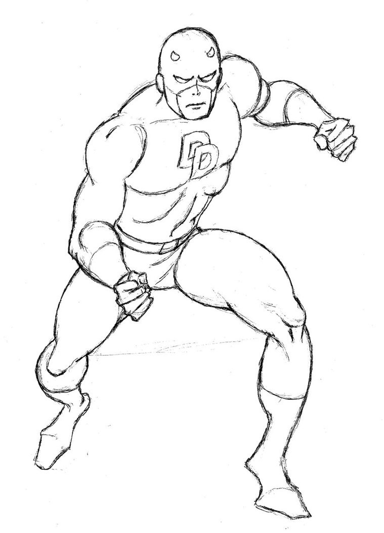 Daredevil Coloring Pages
 Daredevil Study by kilowatts62 on DeviantArt