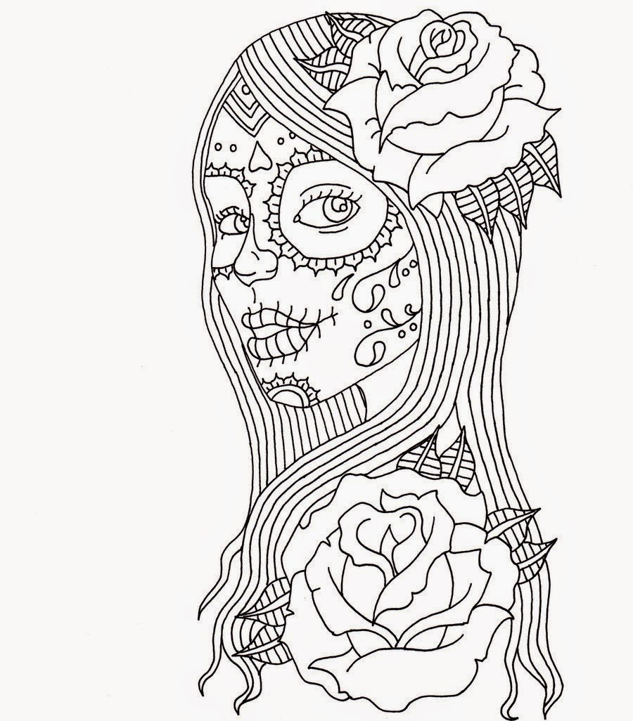 Day Of The Dead Coloring Book
 Free Printable Day of the Dead Coloring Pages Best