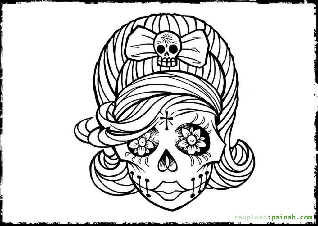 Day Of The Dead Coloring Book
 Day of The Dead Skull Coloring Pages Bestofcoloring