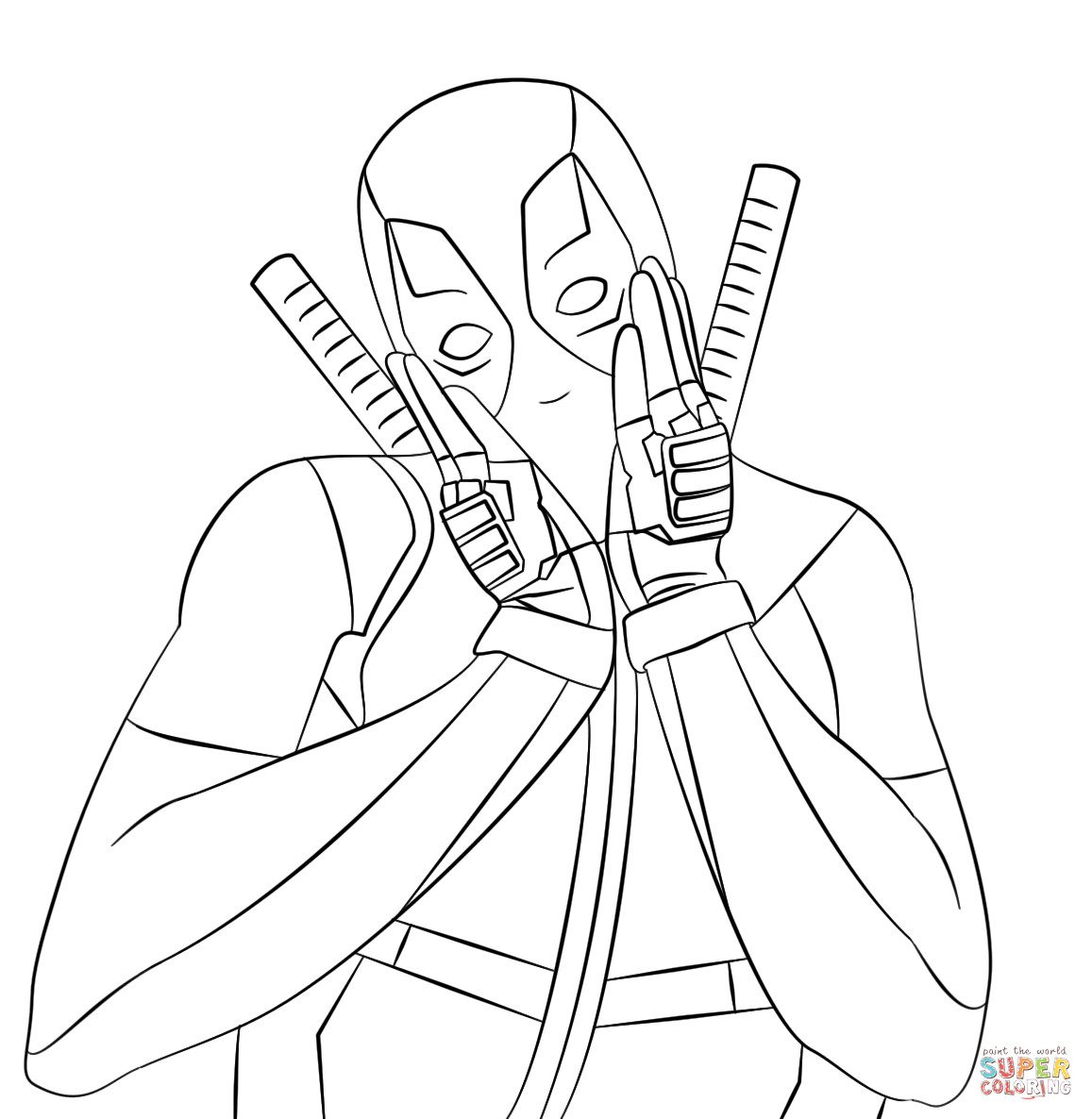 Deadpool Coloring Pages
 Lovely Deadpool coloring page