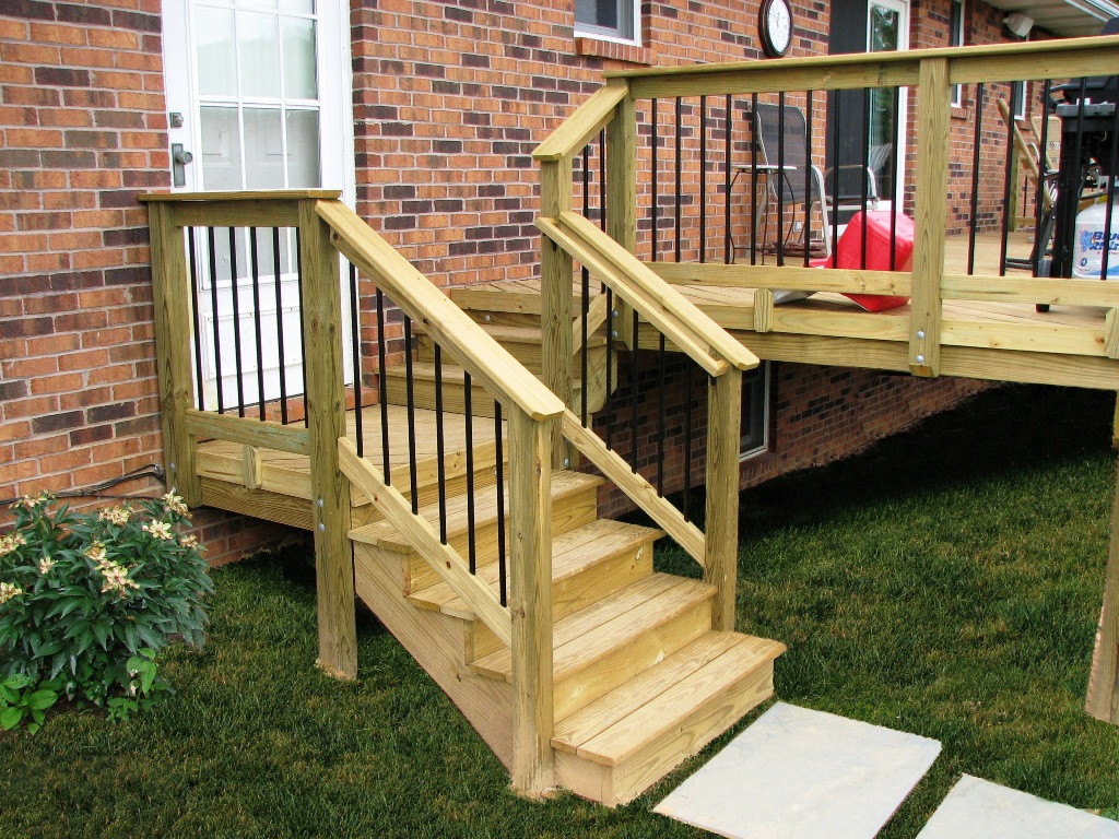 Best ideas about Deck Stair Railing
. Save or Pin Backyard Exterior Stair Railings — Home Ideas Collection Now.