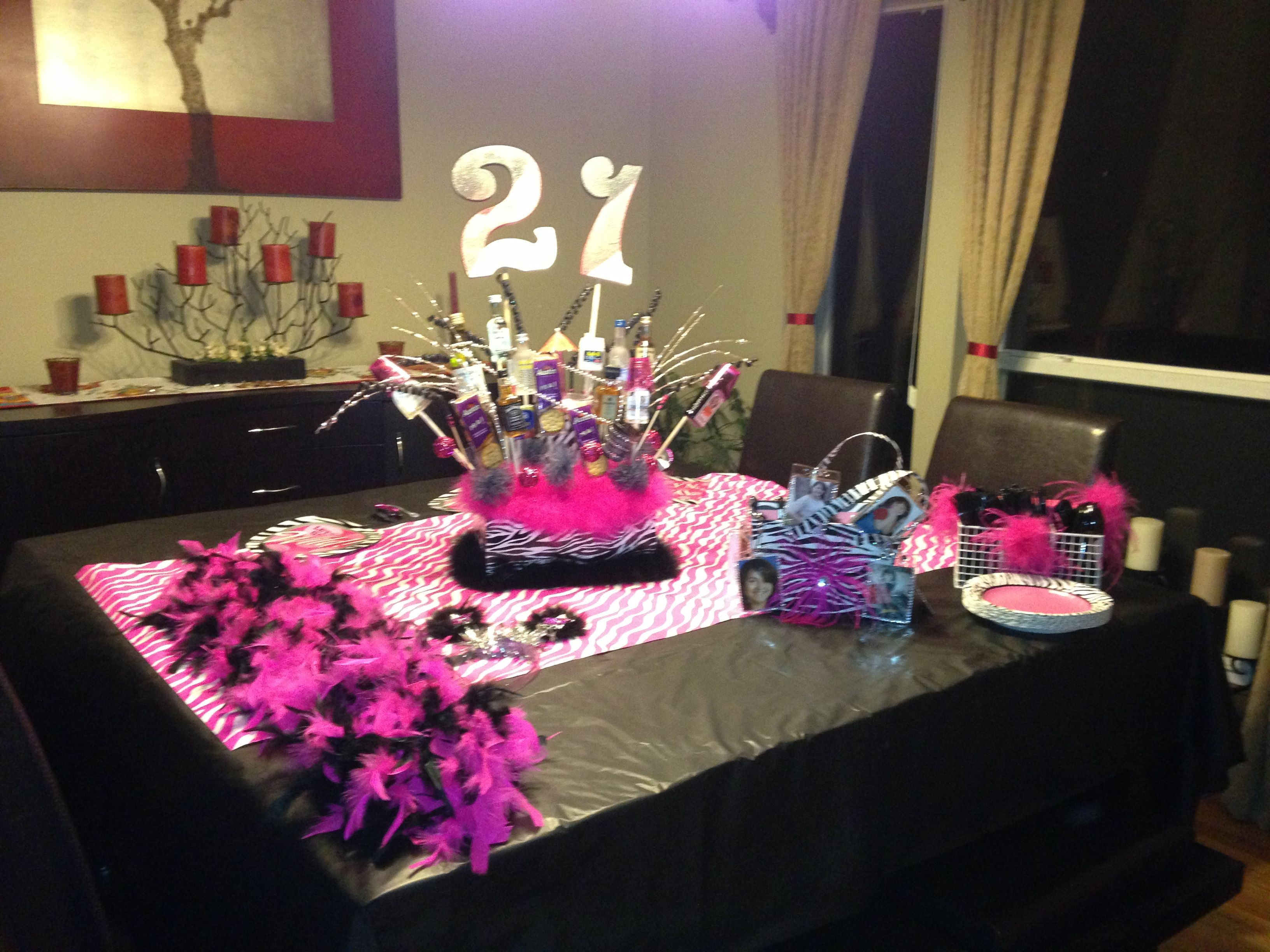 Decorations For 21st Birthday
 21st Birthday Party Table Setup