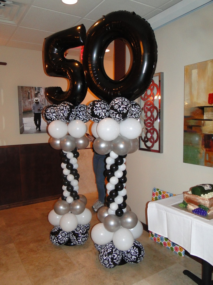 Decorations For 50th Birthday
 Balloon Column 50th Birthday
