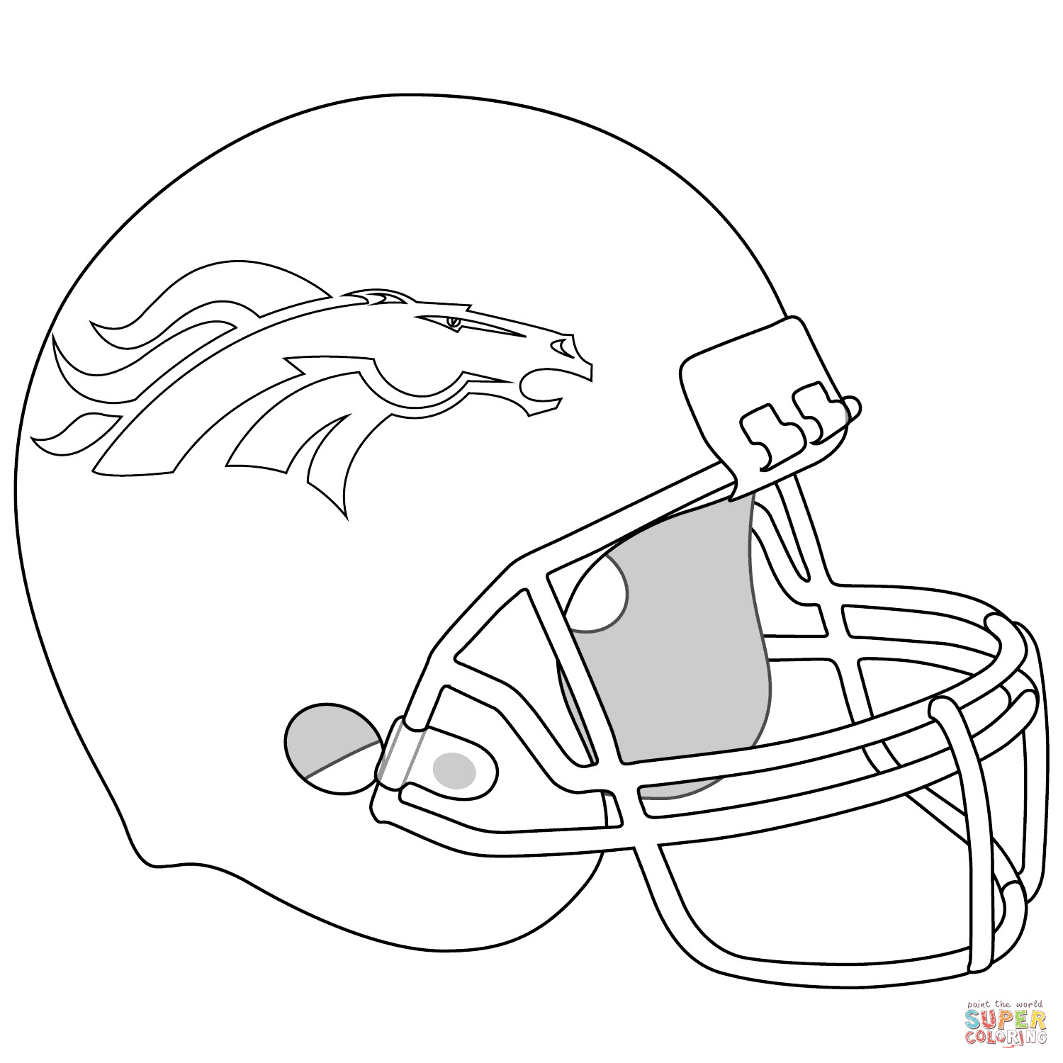 Denver Broncos Coloring Pages
 Coloriage Casque de Broncos de Denver