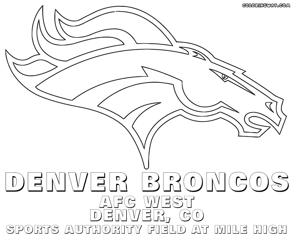 Denver Broncos Coloring Pages
 NFL logos coloring pages