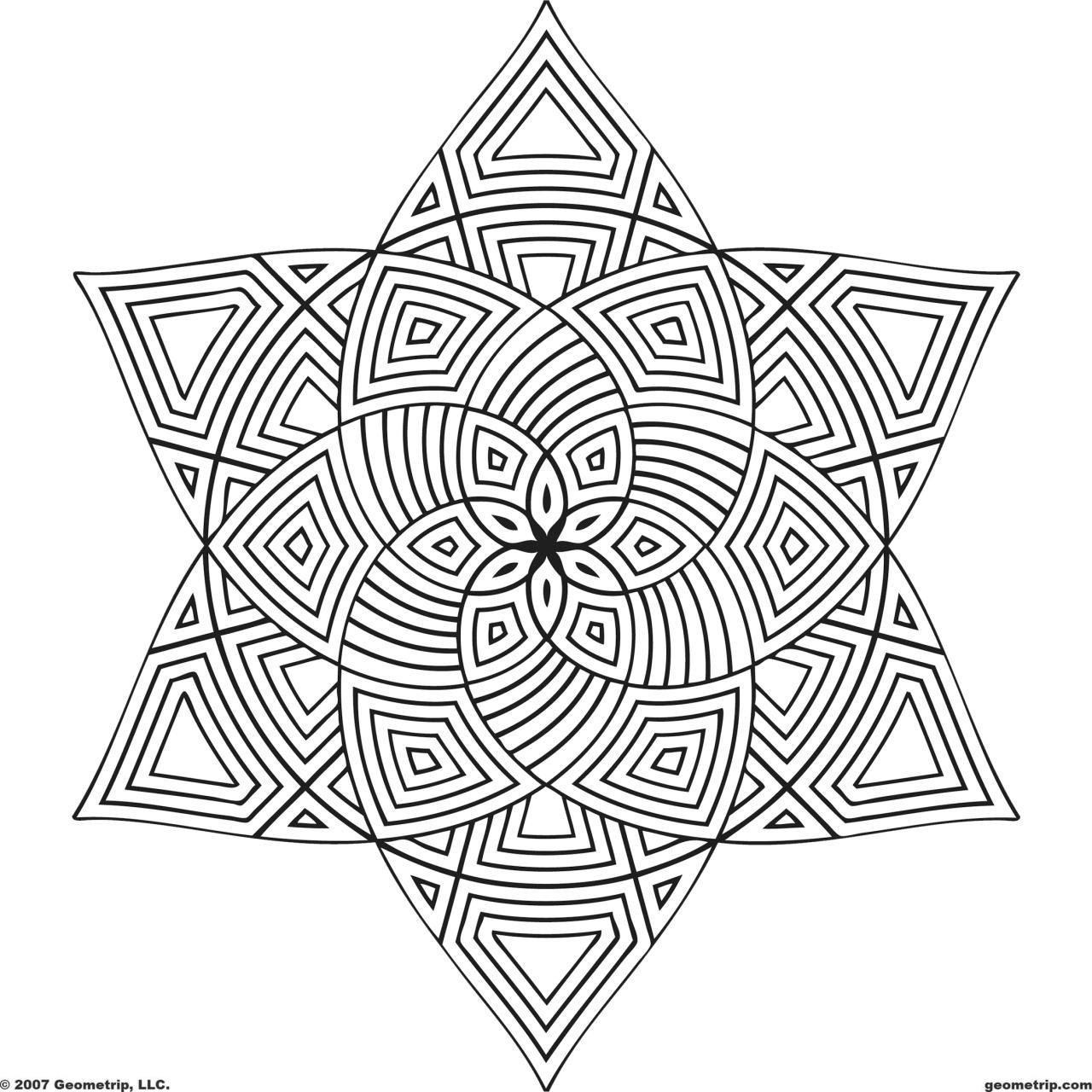 Design Coloring Pages
 Coloring Page Shape Geometric Designs Coloring Page For