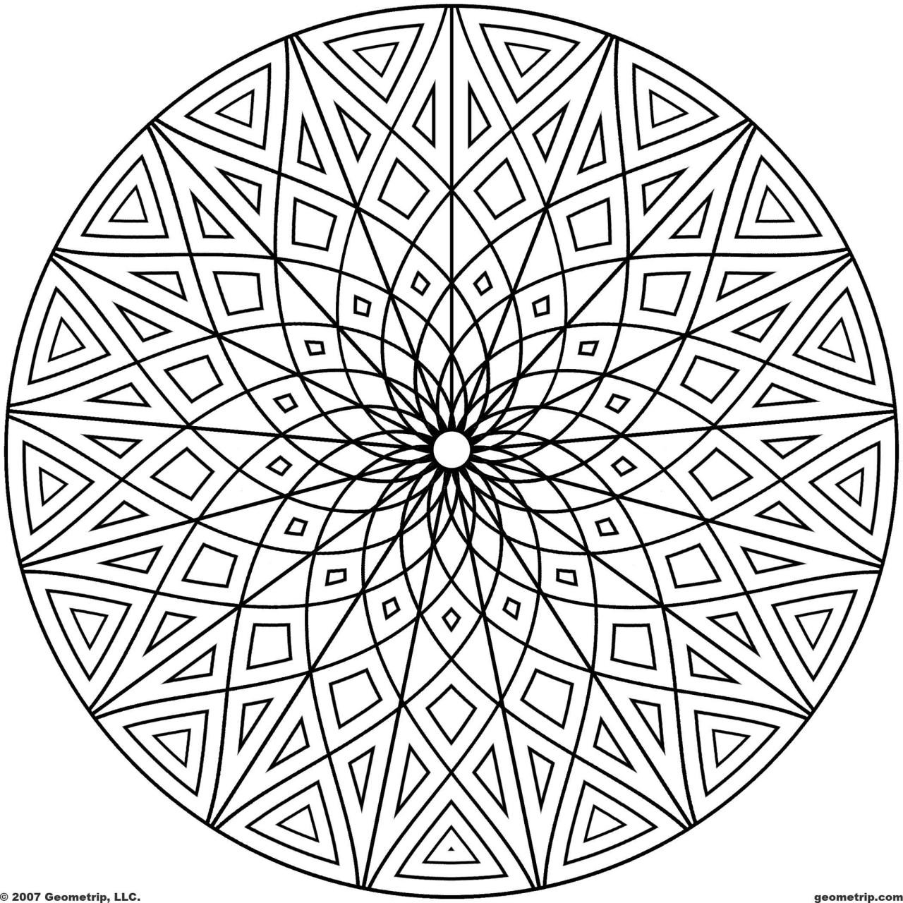 Design Coloring Pages
 Cool Geometric Designs Coloring Page Coloring Page For