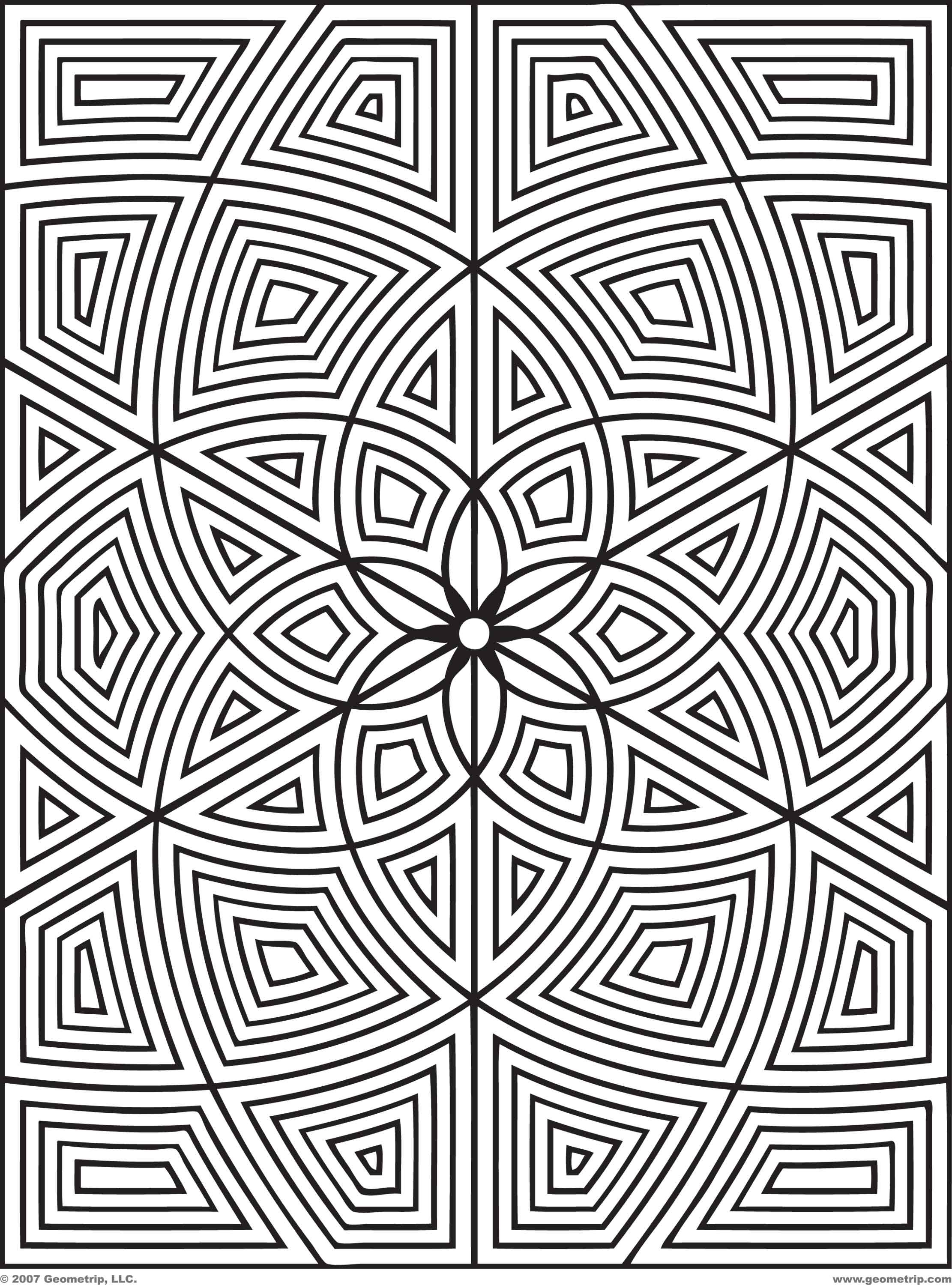 Design Coloring Pages
 Printable Geometric Coloring Pages Bestofcoloring