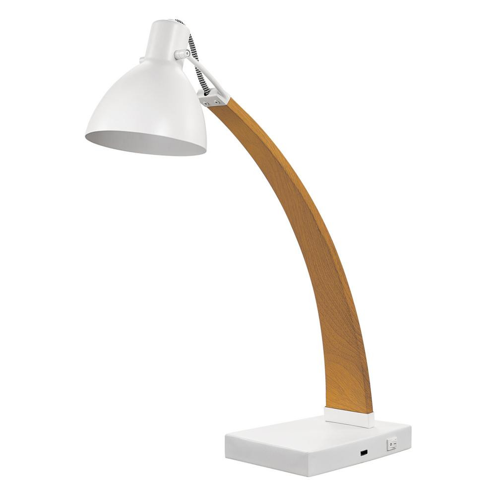 Best ideas about Desk Lamp With Usb Port
. Save or Pin Lumesty Maya 21 5 in Matte White Designer Desk Lamp with Now.