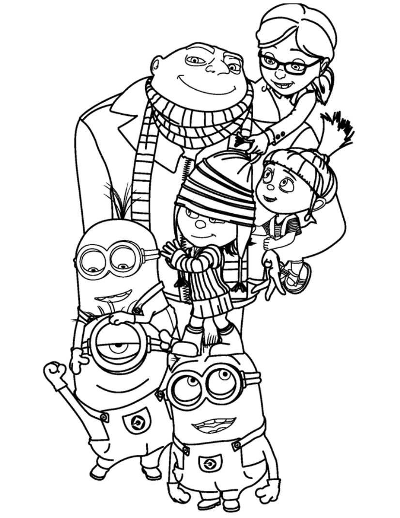 Despicable Me Coloring Pages
 despicable me coloring pages to print Squid Army