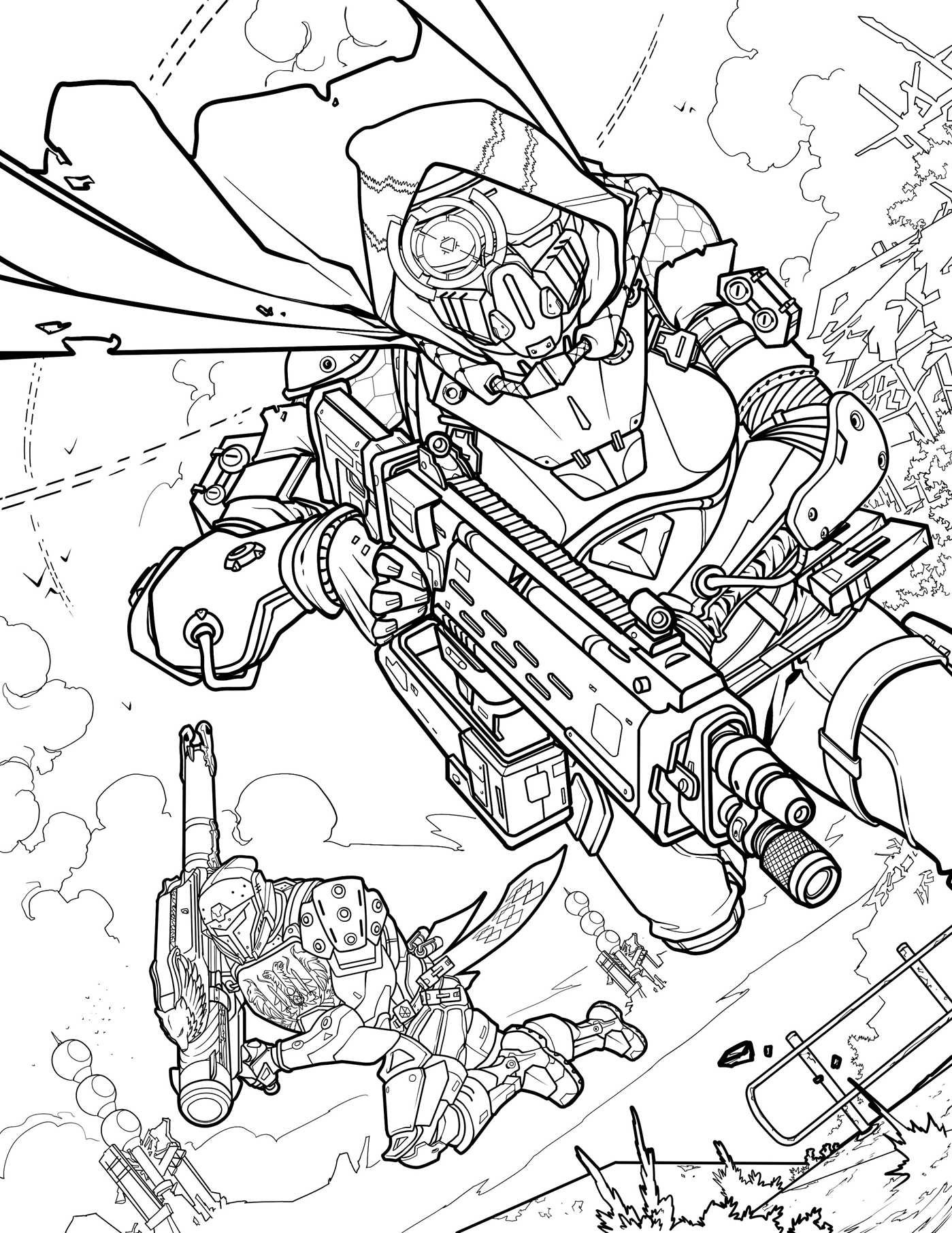 Destiny 2 Coloring Pages
 Destiny The ficial Coloring Book