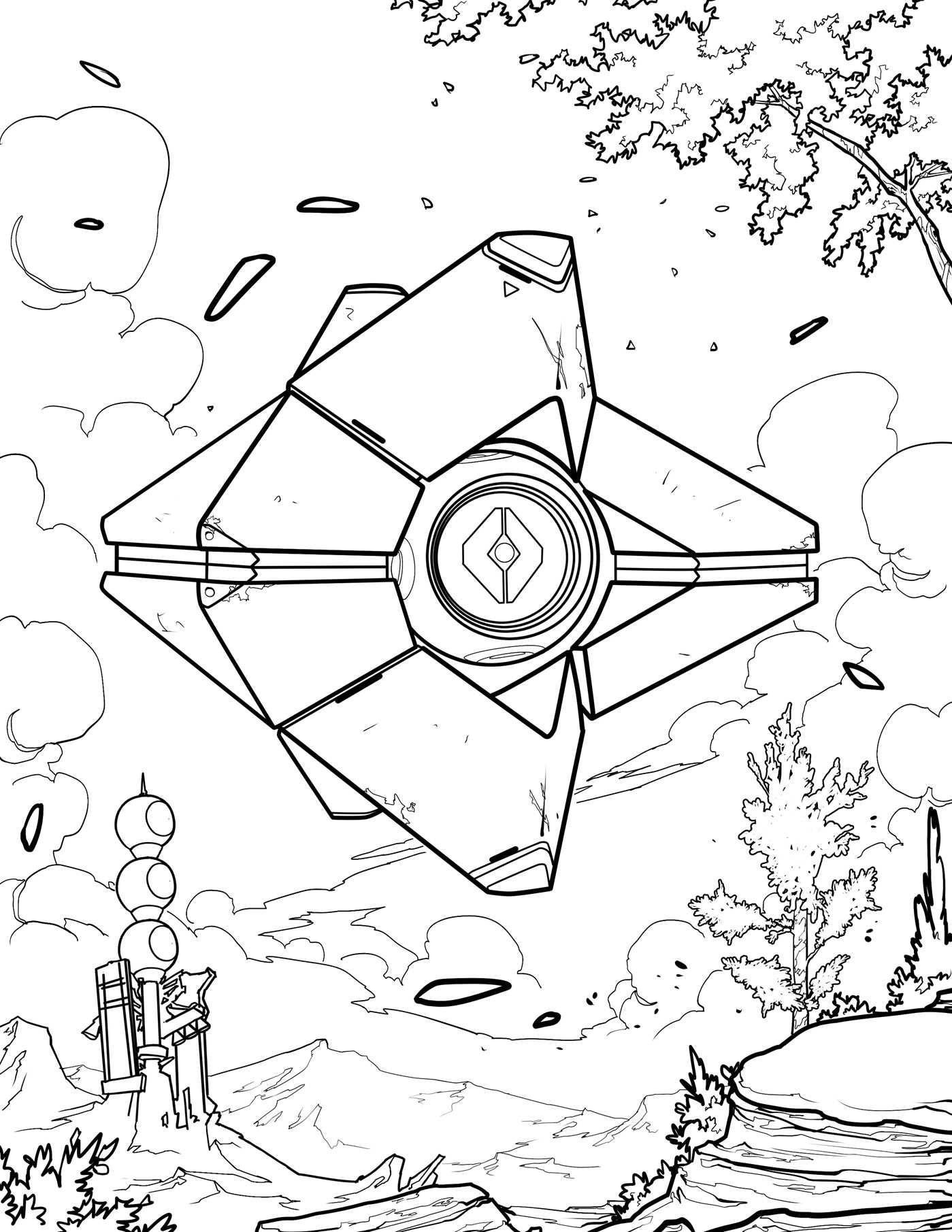 Destiny 2 Coloring Pages
 Destiny The ficial Coloring Book