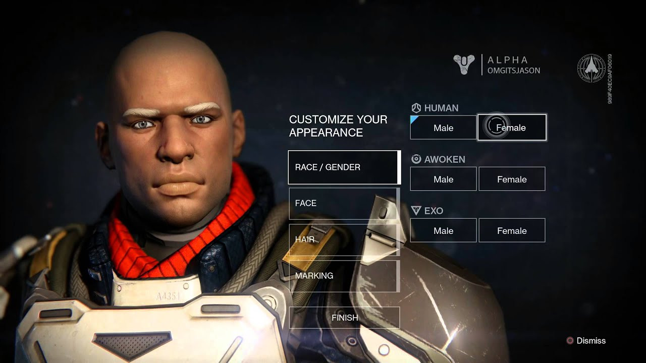 Destiny 2 Human Female Hairstyles
 Destiny Alpha Character Customization Appearance