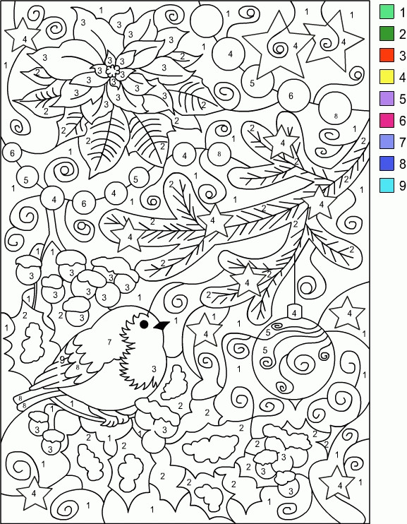 Difficult Color By Number Coloring Pages For Adults
 Difficult Color By Number Pages Coloring Home