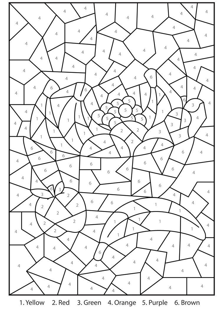 Difficult Color By Number Coloring Pages For Adults
 Difficult Color By Number Printables Coloring Home