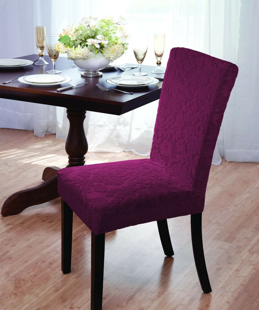 Best ideas about Dining Chair Covers
. Save or Pin LUXURIOUS VELVET DAMASK DINING CHAIR COVER STRETCH Now.