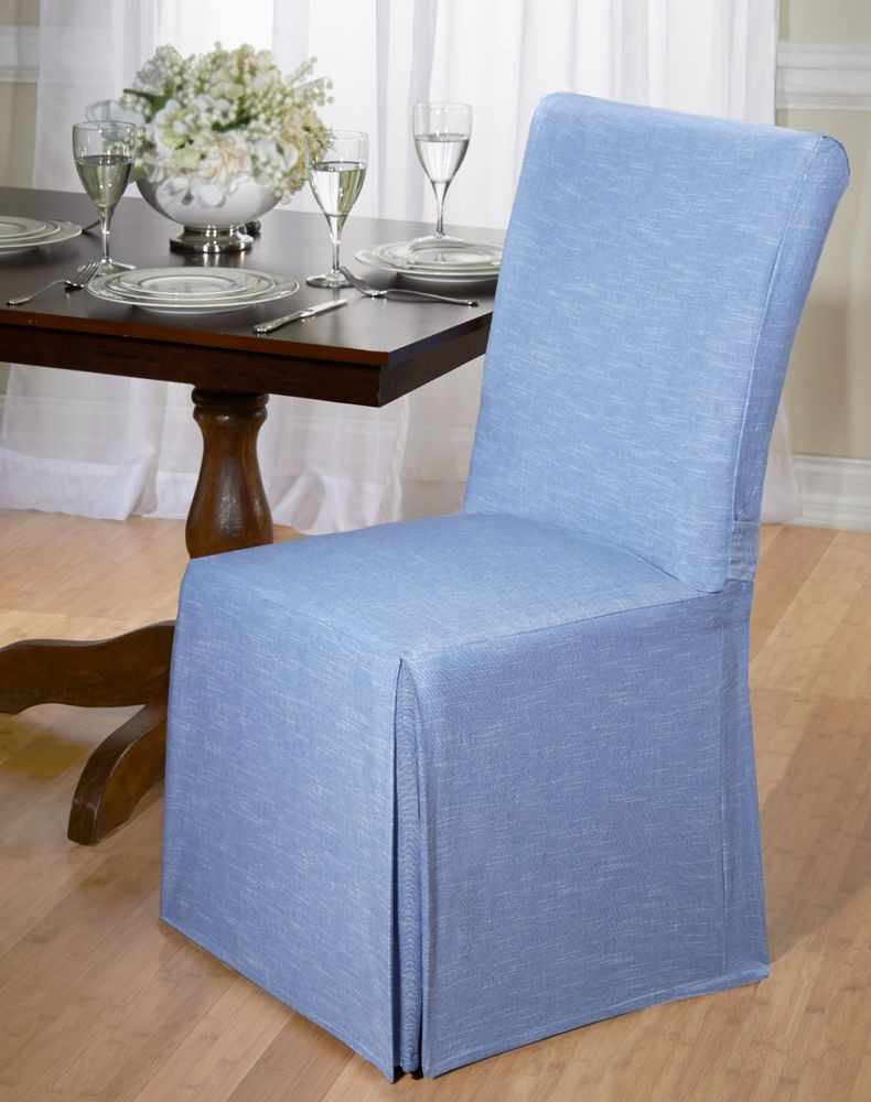 Best ideas about Dining Chair Covers
. Save or Pin LUXURIOUS COTTON DINING CHAIR COVER CHAMBRAY BACK TIE Now.